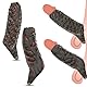 BDSMYEE Penishülle 2 PCS Set,Penis Sleeve Vorhaut Rückhaltung Penismanschetten Penis Hülle Sex Toyset für Paar Set erotisches Sexspielzeug für die Männer (Schwarz)