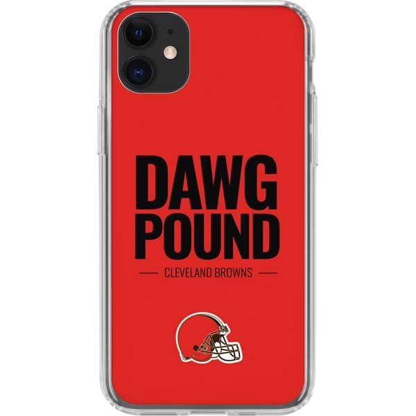 Skinit Clear Phone Case Compatible with iPhone 11 - Officially Licensed NFL Cleveland Browns Team Motto Design