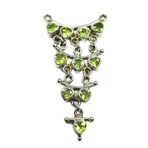 Péridot ovale vert en pendentif argent 925 pour sublimer vos tenues