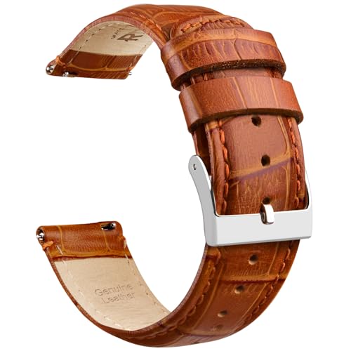 Image of Ritche Christmas Gift Quick Release Leather Watch Bands Genuine Leather Watch Strap for Samsung Galaxy Watch 6 Band Classic 43mm 47mm 40mm 44mm 18mm, 20mm or 22mm for Men and Women, White Elephant Gifts, Stocking Stuffers for Men