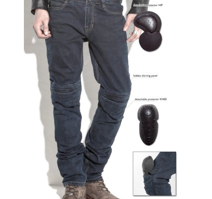 Amazon | uglyBROS(アグリブロス) MOTOPANTS INCISION Dark blue 32 