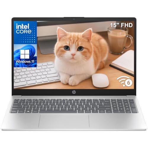 Image of HP Pavilion Silver 15 inch FHD Notebook, Intel Processor, 8GB RAM, 256GB SSD | Anti-Glare Display, WiFi 6, Bluetooth 5.3, Numeric Keypad, Lightweight 3.64 lbs, Microsoft 365, Windows 11 Home