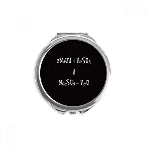 Miroir de maquillage de poche chimie kowledge portable rond imprimé réaction acide-base