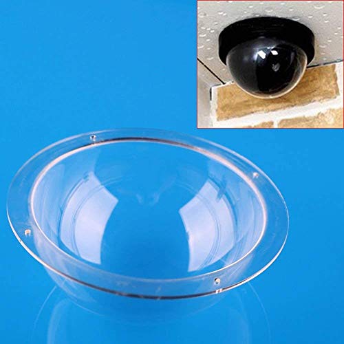 Image of Diameter 3 inch(80mm) /4 inch(100mm) /6 inch(150mm) w / 4 Holes Acrylic Dome Flange Clear Plastic Hemisphere Indoor /Outdoor CCTV Replacement Camera Cover Security Housing