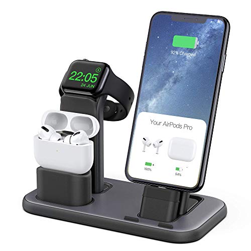 Support de charge 3 en 1 au design minimaliste pour iPhone 11 et montre connectée
