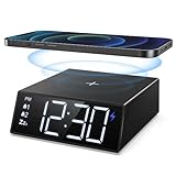 Fácil de configurar: la alarma se puede ajustar muy fácilmente y se enciende o apaga con el botón. La alarma se vuelve más fuerte gradualmente para despertarte. El reloj de mesa se alimenta a través de un adaptador DC 5 V/2 A (incluido) o se conecta a tu ordenador portátil o banco de energía. Nota: El despertador debe conectarse a un cable para encenderlo.