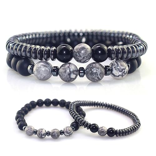 Stcorps7 Magnetic Bracelet Arthritis, Energy Healthy Jewelry Therapy For Sleep, Hematite Bracelet For Men Women, Crystal Jewelry Bracelets Bring Luck And Prosperity And Happiness #TOP1