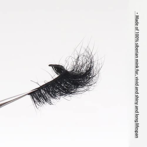 Veleasha Lashes 100% Real Mink 3D luxurious False Eyelashes Hand-made Natural Long Cross False Lashes for Makeup 1 Pair Pack (No.A11)