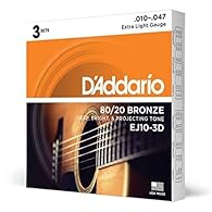 PRECISION WOUND - D’Addario 80/20 Bronze acoustic guitar strings are precision wound over a hexagonal high carbon steel core. BOLD, BRIGHT SOUND - The 80/20 Bronze wrap wire provides bold, bright acoustic sound, with crisp projection that fills the r...