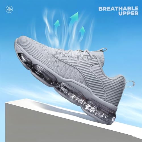 Image of Luogoks Womens Walking Running Shoes Air Cushion Basketball Sneakers Fashion Tennis Breathable Sport Gym Fitness Cross Trainers Shoes