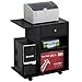 Produktbild Vinsetto Druckertisch, Druckerständer, Bürowagen, Rollwagen mit Schublade+2 Ablagen+CPU-Ständer, Spanlatte, Schwarz, 60 x 40 x 68,5 cm
