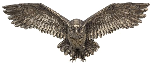 Veronese Design 21 5/8 Inch Steampunk Owl Open Wings Cold Cast Resin Bronze Finish Animal Wall Sculpture Plaque steampunk buy now online