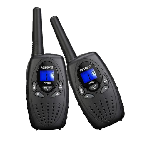 Retevis RT628 Walkie Talkies for Kids,Walky Talky,Key Lock,VOX Crystal Voice,Easy to Use, Christmas Gifts for Boys Girls Kids(Black,2 Pack)
