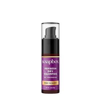 Soapbox Refresh Dry Shampoo Powder, Absorbs Oil & Volumizes Hair - Non Aerosol Dry Shampoo Hair Powder with Biotin - Clean Ingredients Free of Harsh Chemicals, Sulfates, Parabens & Silicones - 1.25oz
