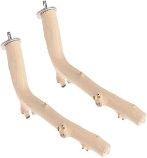 Ipetboom 2 Pçs Brinquedo De Mastigar Pássaro Suporte De Habitação De Pássaro Papagaio Vara De Pé Brinquedos De Gaiola De Pássaro Brinquedos Periquito Pássaro Papagaio Suporte Vara De
