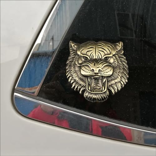 Image of Tiger 3D Metal Emblem for Cars & Bikes, Bronze, Big 10 x 10 cm