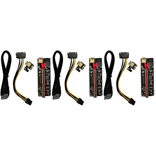 Carte d'extension GPU Mobestech PCI-E 1x à 16x avec alimentation stable pour rig de minage