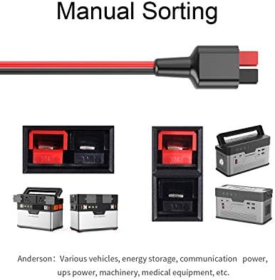 ALLPOWERS Adapter solarny do Anderson PowerPole 16AWG kolektor słoneczny kabel zestaw łączników do przenośnych generatorów, magazynowania energii RV