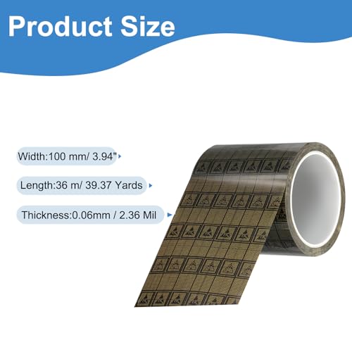 Image of PATIKIL Antistatic Tape, 2.36 Mil Thick, 3-15 /16 Inch x 39 Yards Conductive Adhesive Grid ESD Tape for Circuit Board Laptop Mobile Phone Communication Electronics Parts, Black /Yellow