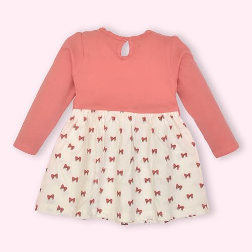Image of LuvLap Baby Girls 100% Cotton Full Sleeve Girl Frock, Pack of 02