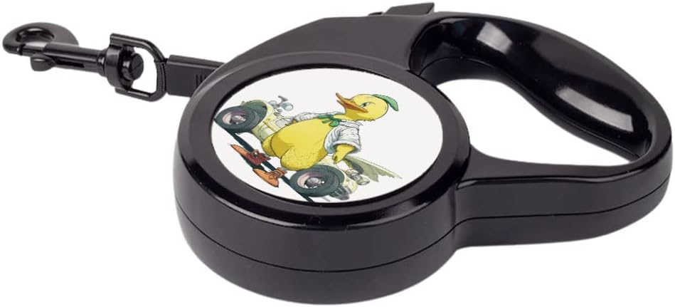Duck Graphic Retractable Pet Leash - Funny Print Leash - Illustration Dog Leash - 197 inches