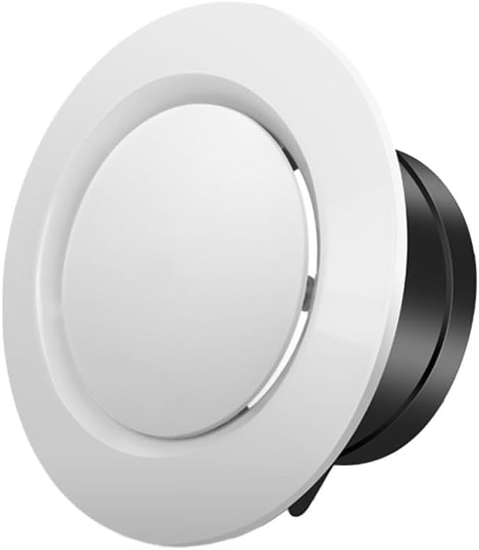 Plastic Round Ceiling Vent - Diffuser/Extract Valve Adjustable Diffuser Universal Air Supply/Exhaust Valve - Ventilation Ducting Cover - Mounting Frame(150MM)
