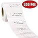 WRAPAHOLIC 2 x 3.2 Inch 350 Total Labels - Say Hello to Your New Favorite Stickers - Pink Business & Thank You Stickers for Party Decorations and Craft