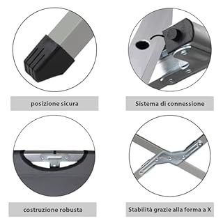 BB Sport Brandina Campeggio Letto Pieghevole 190 x 64 x 41 cm Stabile 180 kg Militare Viaggio Portatile Resistente Tubolare Acciaio 600D Tessuto Oxford Borsa da Trasporto Letto, Colore:grigio