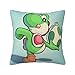 Federa per cuscino Yoshi 18 x 18 pollici moderna federa decorativa quadrata per divano letto auto soggiorno
