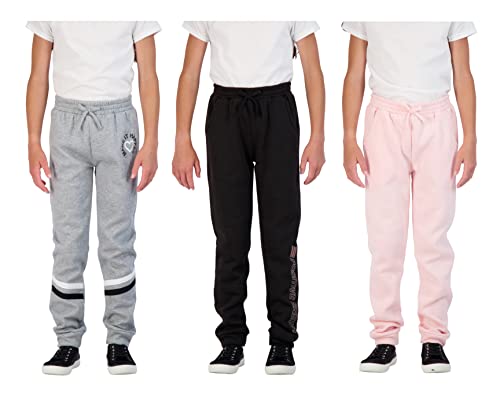 Girls Sweatpants 3-Pack Fleece Jogger Pants for Kids Clothes2