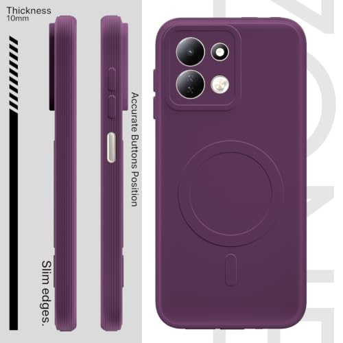 Image of Outlouders Back Cover for Redmi 17 5G | Soft Matte Silicone | Slim Fit | Magnetic-Safe Logo Design (Magnetic-Safe Not Compatible) | Shockproof | Camera Protection Bumper Case (Purple)