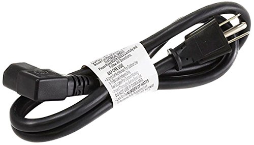 Monoprice 107679 3-Feet 16AWG Right Angle Power Cord Cable with 3 Conductor PC Power Connector Socket C13/5-15P, Black (2 Pack)