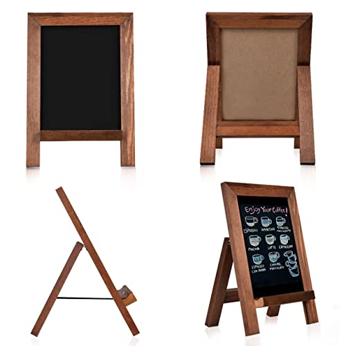 Toraso Tabletop Chalkboard Sign, Solid Pine Wood Framed Standing Chalkboard, 8.5×12" Small Kitchen Countertop Memo Board Décor For Home, Café, Bar, Wedding, Brown(Zjhb-Bn-2232) #TOP22