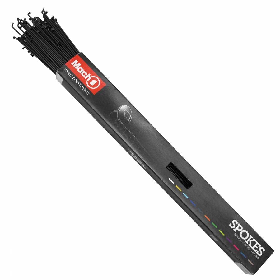 Rayon INOX Noir 2mm Stronglight 264mm avec écrou pour jante vélo de route et ville boite de 100