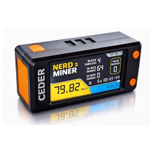 CEDER Nerdminer V2 Minage de Bitcoin BTC Miner Facilement BTC Nerd Miner prêt à emplois déjà assemblé (Lottery Miner) (T-Display)