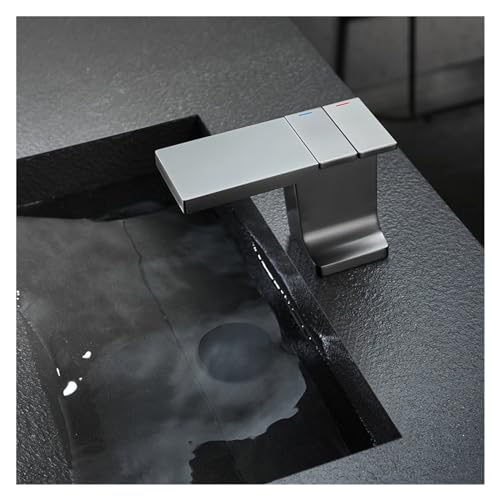 Grifo monomando de baño para eliminar salpicaduras en lavabo con latón de oro cepillado 6