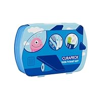 Curaprox Kids Reiseset - Zahnbürste, Zahnpasta & Interdentalbürsten | Ultraweiche Curen® Filamente | Kompaktes Reiseset für Kinder (Blau) | Hergestellt in der Schweiz