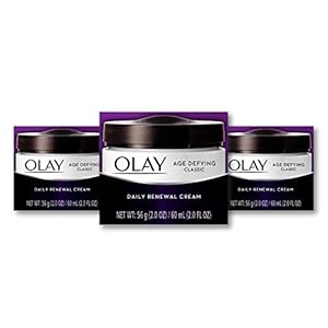 Olay Age Defying Classic Daily Renewal Cream, Face Moisturizer, 2 Oz (Pack of 3)