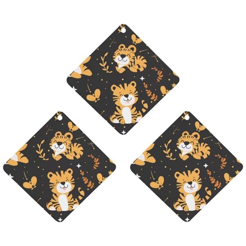 Cute Tiger - Ambientadores para coche, 3 piezas