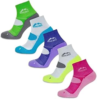 More Mile Womens London Cushioned Running Socks (5 Pair Pack)