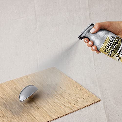 Image of Rust-Oleum 245219 Universal All Surface Hammered Spray Paint, 12 oz, Silver (Pack of 4)