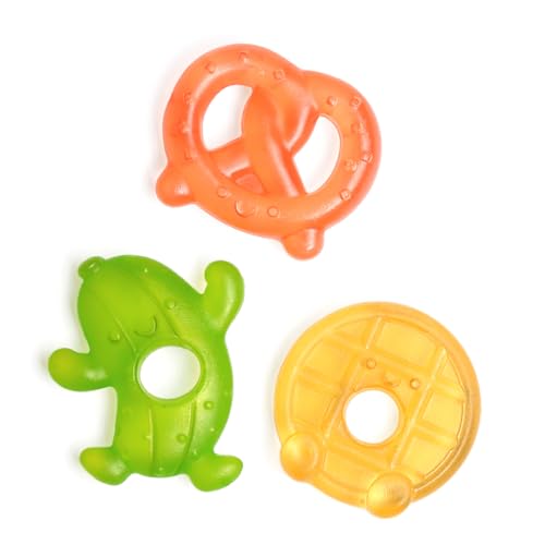 Itzy Ritzy Water-Filled Teethers for Teething Relief, Set of 3 Silly Foods