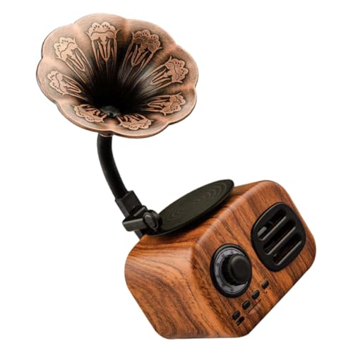 SEWACC Platine Phonographe sans Fil Style Rétro Lecteur Stéréo avec Fente pour Carte Mémoire Et Port De Carte