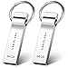 Allocat 2 Stück USB Stick 64GB Wasserdichter USB-Stick Metall Speicherstick 64GB mit Schlüsselanhänger Schnelle Geschwindigkeit USB-Flash-Laufwerk für Computer Laptop PC