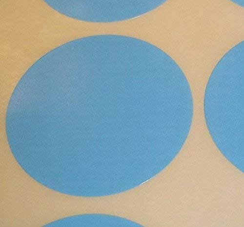 Audioprint Ltd. Pack of 100 Large 63mm Round/Circular Colour Code Dots Blank Price Stickers Sticky Labels - Choose Your Colour/s (Light Blue)