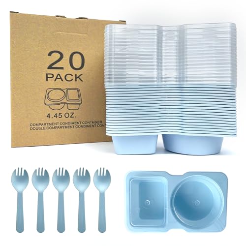 20 Sets Reusable Snack Containers with Lids - Portion Control