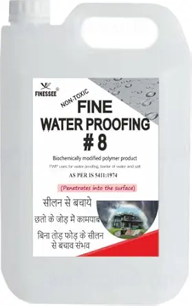 Finessee Water Proofing Formula  8 for Roof Repair 5 Litre Waterproofing Solution for Homes Terraces Roofs Water Leakage Solution Leakage Repair Terrace Waterproofing Product -5 Litre