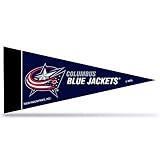 Rico Industries NHL Columbus Blue Jackets 8-Piece 4-Inch by 9-Inch Classic Mini Pennant Décor Set