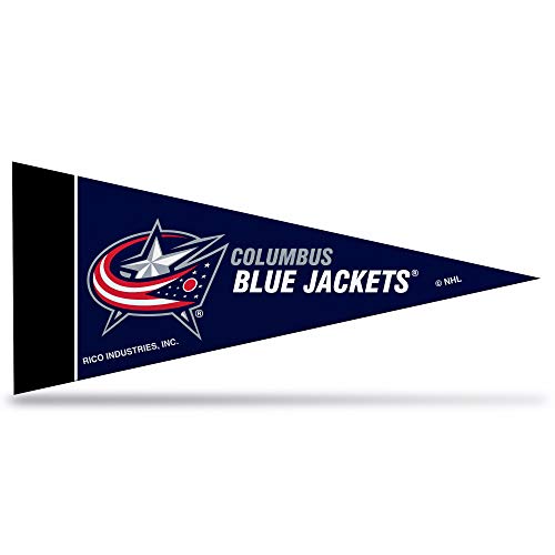 Rico Industries NHL Columbus Blue Jackets 8-Piece 4-Inch by 9-Inch Classic Mini Pennant Décor Set