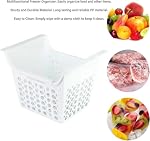 Deep Freezer Basket,Extendable Chest Freezer Organizer Bins Freezer Storage Organizer Baskets Deep Freezer Storage Rack for Cabinets Shelves Closets Bathrooms (Small Size 715ML)